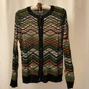 🌟 Missoni Button-Down Sweater - Size 42 - Iconic Zigzag Pattern